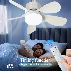 Ceiling Fan with LED Light, 3-Speed Adjustable Wind Rate Fan Light with Remote Control, Silent LED Fan Light for Bedroom Bathroom, Multifunctional Lighting, Ceiling Fan Lights