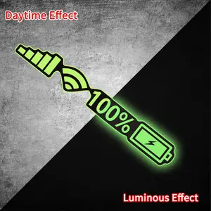 5G Car Glow Sticker, Car Luminous Sticker, Night Glow Decoration, Suitable for Car Bumper, Rear Windshield, Vehicle Window, Auto Body, Perfect for Night Safety Warning Decals
