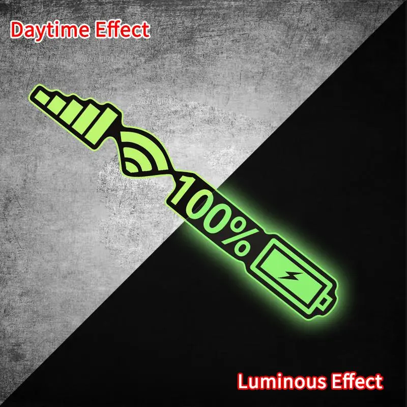 5G Car Glow Sticker, Car Luminous Sticker, Car Stickers, Side Decals, Night Glow Decoration, Suitable for Car Bumper, Rear Windshield, Vehicle Window, Auto Body, Perfect for Night Safety Warning Decals, Sticker for Cars