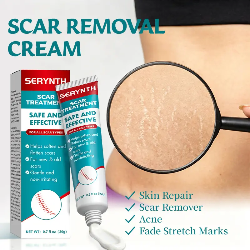 SERYNTH Scar Removal Gel- Scarremoval for keloids, C-sectionS, surgeries, burns, acne andmore.