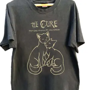 [Sale up to 35%] The Cure Cat Lover Vintage Shirt, The Cure 90s Alt Indie Rock Merch, The Cure Band T-shirt Stylish Clothing