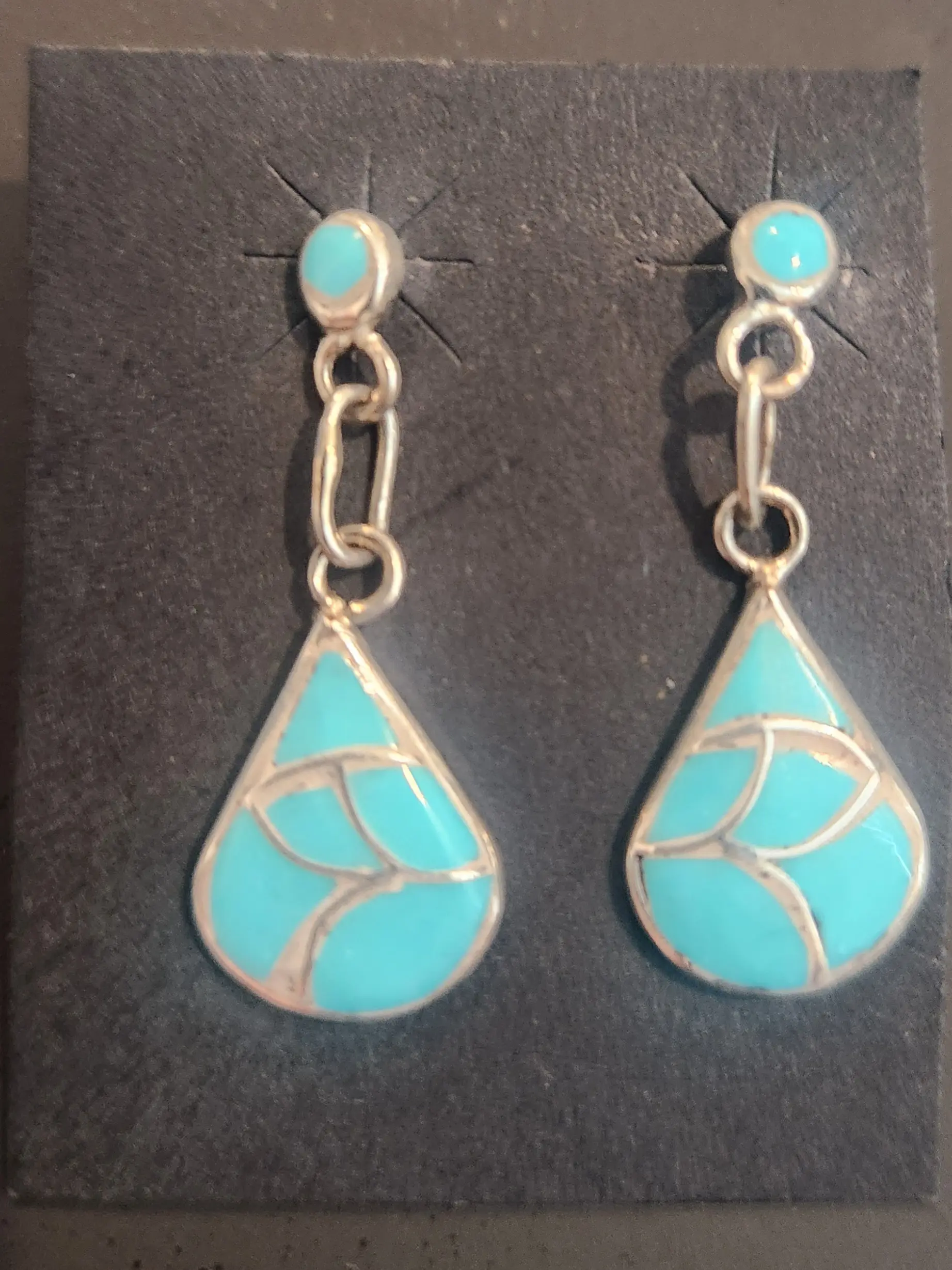 Sterling Silver Native American (Zuni) Handmade Earrings