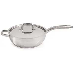 BergHOFF Belly Shape 18/10 SS 9.5" Deep Skillet, 3.2qt.