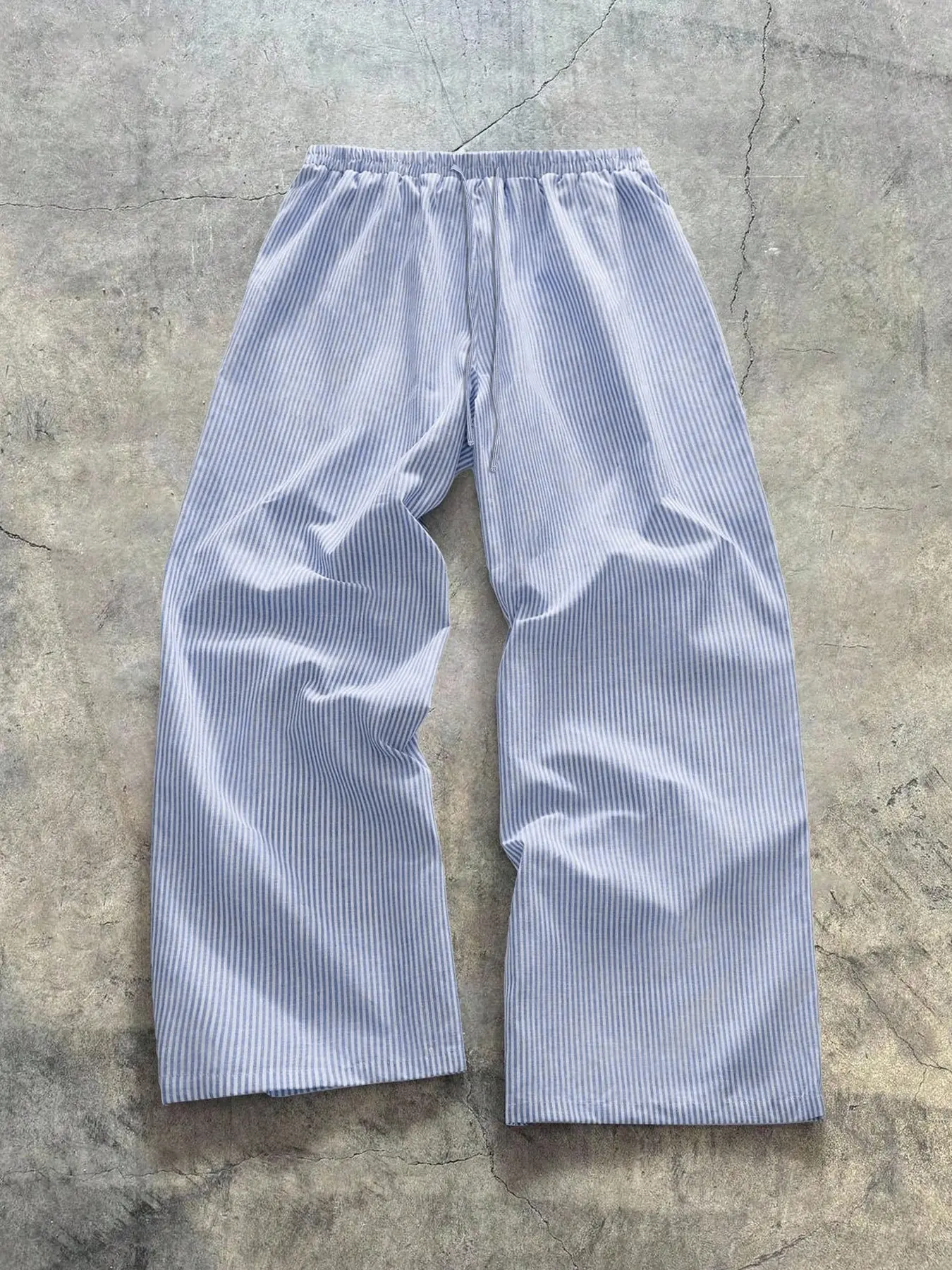Unisex Striped Wide Leg Pants, Casual Loose Fit Trousers, Breathable Comfort Design, Suitable for Daily Wear, Leisure and Home Use, Casual Fashion Bottoms