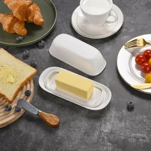 Butter Stick Holder, Standard Butter Dish Keeper container for Corn Pancakes Waffles Bagels Toast, Dishwasher Safe