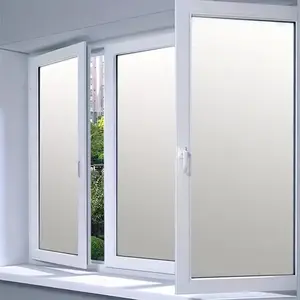 Privacy Window Film, Frosted Glass Sticker, Window Privacy Films for Bathroom, Office & Home, Non-Adhesive Static Cling, Anti-Glare & Anti-Peep Opaque Covering