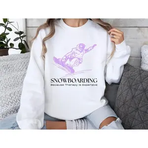 Snowboarding Sweatshirt, Winter Sport Crewneck Jumper, Snow Skiing Pullover, Mountain Adventure Shirt, Snowboard Lover Gift, Snowboard Gift JB