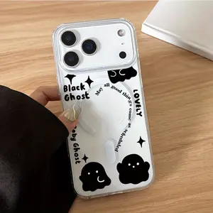 MagSafe Magnetic Phone Case - Stylish Creative Spooky Little Ghost Halloween Design, Compatible with iPhone 17 Pro Max/17/16/15/14/13, Mobile Phone Accessories, Tech Accessories