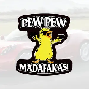 Duck Design Car Sticker, Car Exterior Decal, Vinyl Sticker for Car Windows, Bumpers, Truck, Motorcycle, Skateboard, Laptops, Sticker for Cars