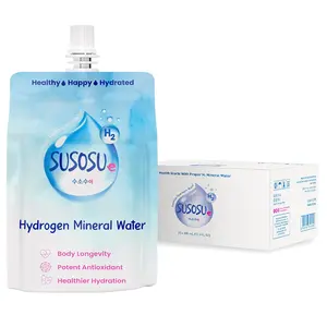 Susosu Mineral Hydrogen Water, Natural Minerals, Antioxidant Hydration Pouch, Non-Sparkling Water, (Case of 20) 10.5 FL OZ
