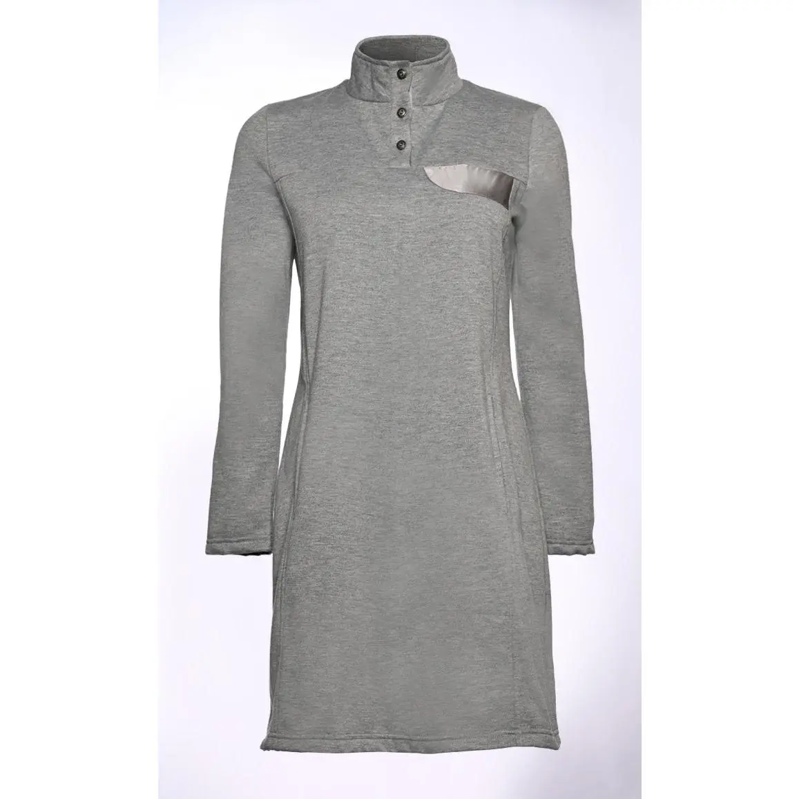 Solid round neck longline Sweatshirt