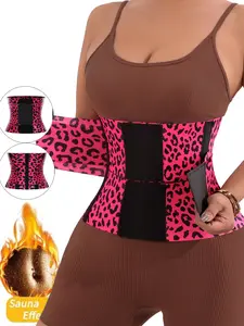 Women's Leopard Print Shapewear Belt, Abdominal Wrap, Firm Tummy Control, Belly Control Cinch Waistband, Comfortable Underwear Accessory for All Seasons