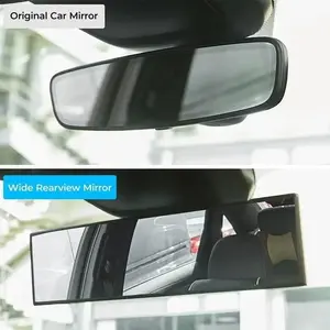 Car Wide Angle Rearview Mirror, Automotive HD Anti-Fog Anti-Glare Curved Backup Mirror, Vehicle Interior Parking Assistance Mirror