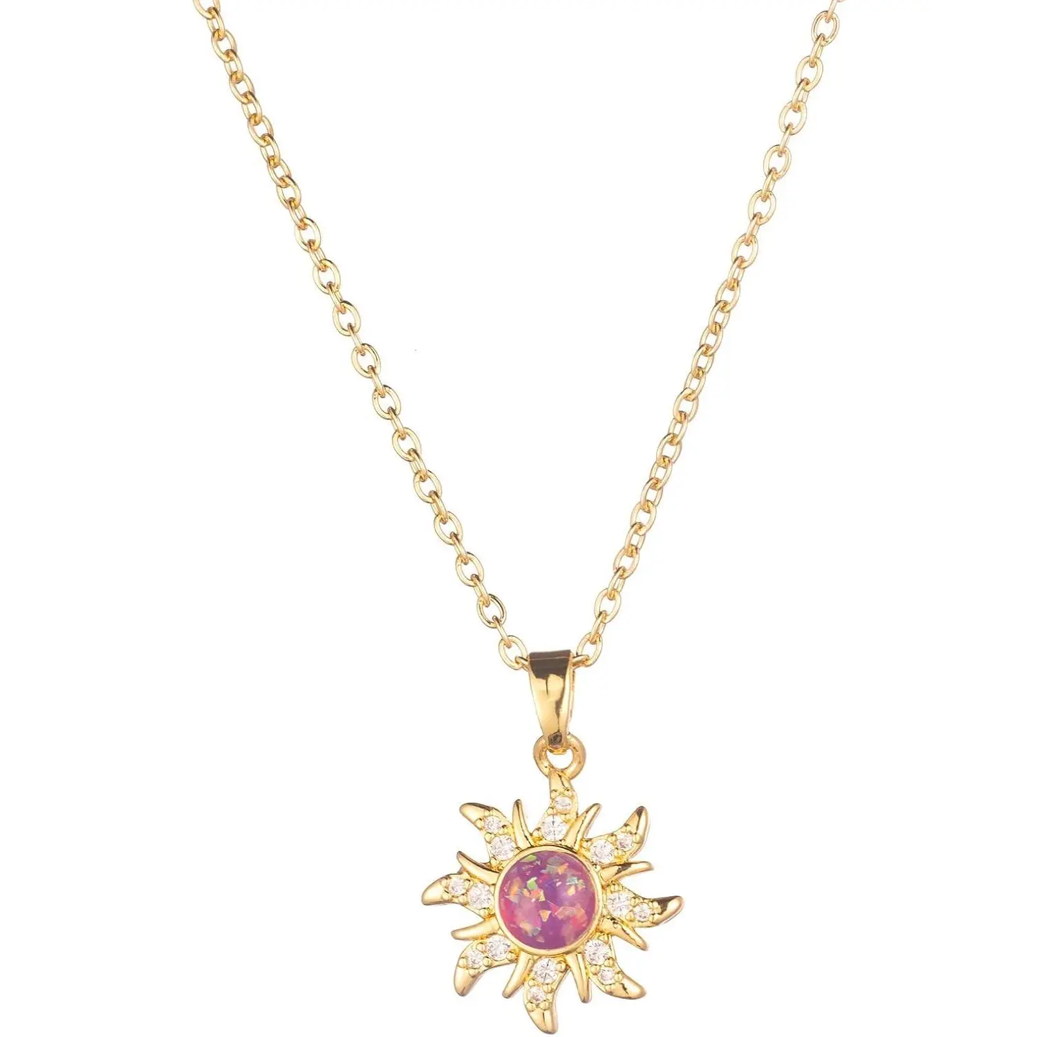 Rapunz Sun Necklace for Women 14k Gold Plated Tangled Sun Necklace Rapunzel Princess Necklace Christmas Jewelry GiftValentine's Day gifts