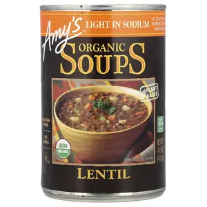 Amy's Organic Soups, Lentil, Light in Sodium, 14.5 oz (411 g)