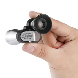 High Definition Monocular Telescope with Low Light Night Vision Compact Pocket Size Metal Scope for Bird Watching Camping Hiking Concerts Traveling Sports Events Portable Handheld Optical Lens Wildlife Viewing Practical Christmas Birthday Gifts for Men