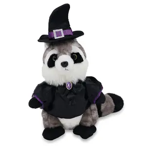 SUPER SOFT PLUSH - RACCOON WITH WITCH DRESS UP