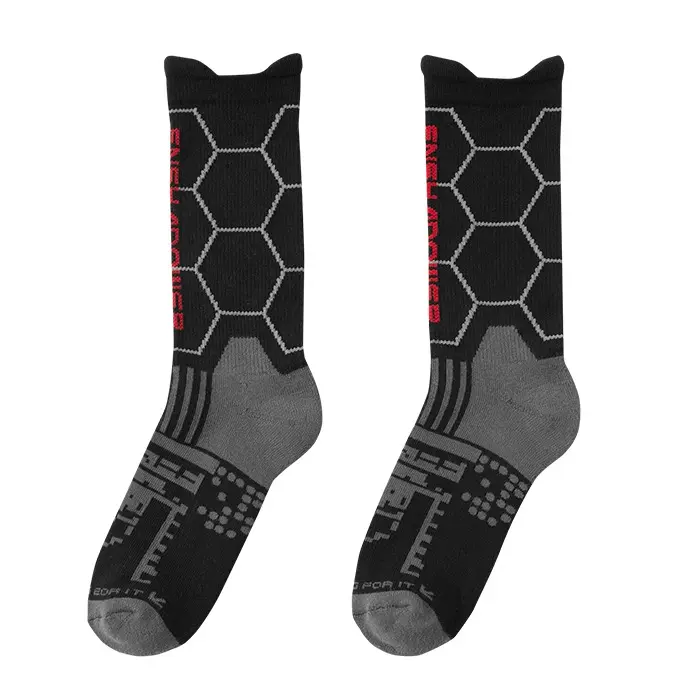 Niepce Grey and Black Cyberpunk Alien Graphic Socks Niepce Grey and Black Cyberpunk Alien Graphic Socks