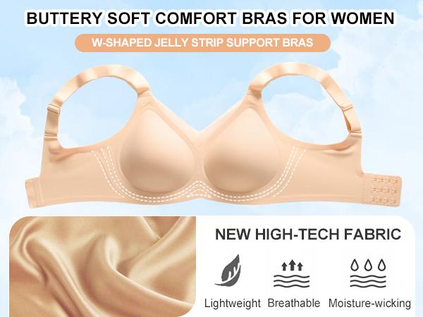 Womens Seamless Bras No Underwire V Mesh Comfort Bralette Full Coverage Push Up Everyday T-Shirt Bra Womens Seamless Bras No Underwire V Mesh Comfort Bralette Full Coverage Push Up Everyday T-Shirt Bra
