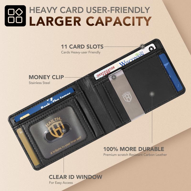 HAILTH Denim Men's Slim Wallet with RFID Blocking