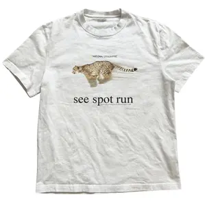 Cheetah “see spot run” T-Shirt, Animal Tee, Gifts Shirt, Unisex Vintage Graphic Tees Gothic Grunge Y2k Emo Scene Amity Affliction Style Clothes Men Women Streetwear