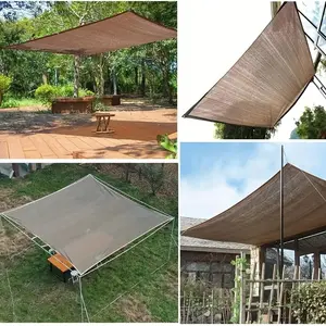 Coffee Color Thickened Heavy-Duty UV Protection Sunshade Net - Durable Brown Canopy for Outdoor, Travel, Picnic and Swimming Pool | 81% Shading Rate, Multi-Functional & Easy to Install | Dog House Accessory | Outdoor Canopy Setup