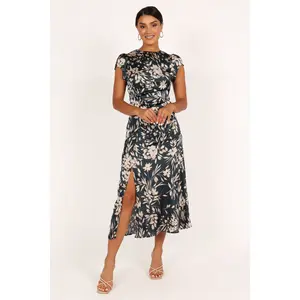 Lisbeth Midi Dress - Green Floral