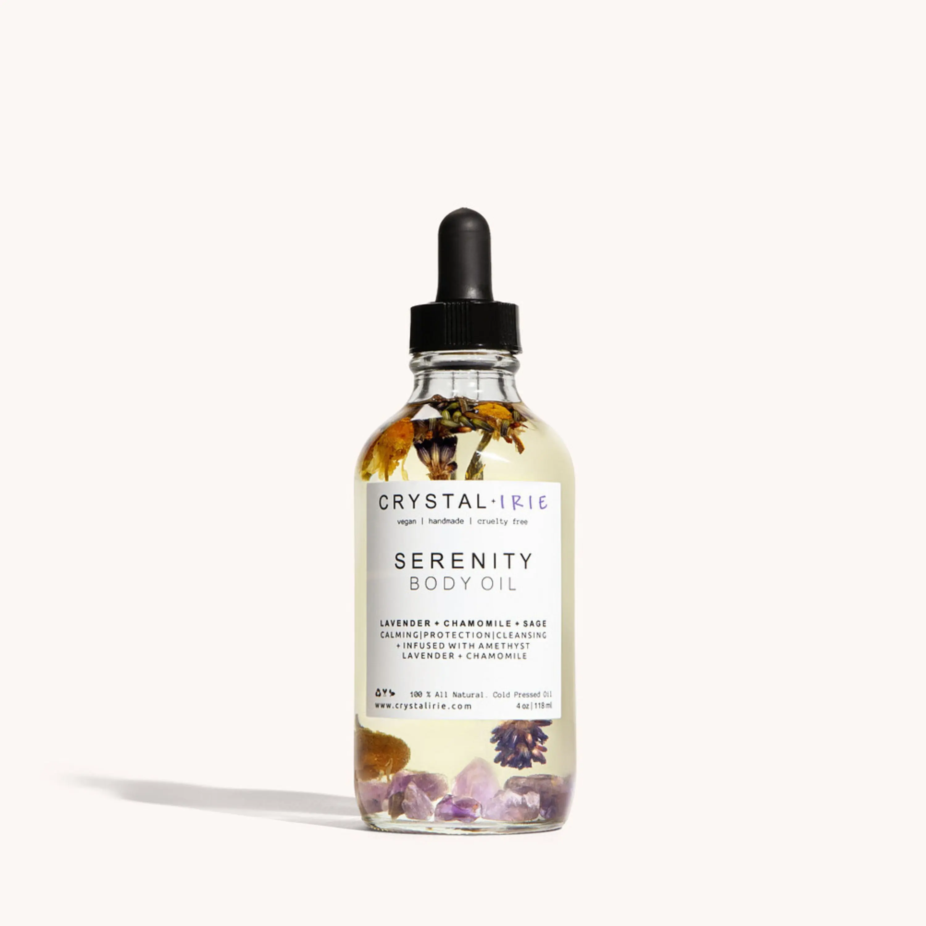 Serenity Body Oil | Crystal Infused Dry Body Oil by Crystal Irie