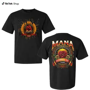 Rock en Español Maná Men’s T-Shirt – Classic Band Graphic Tee for Music Fans, Vintage Concert Style, Comfortable Cotton Shirt for Men