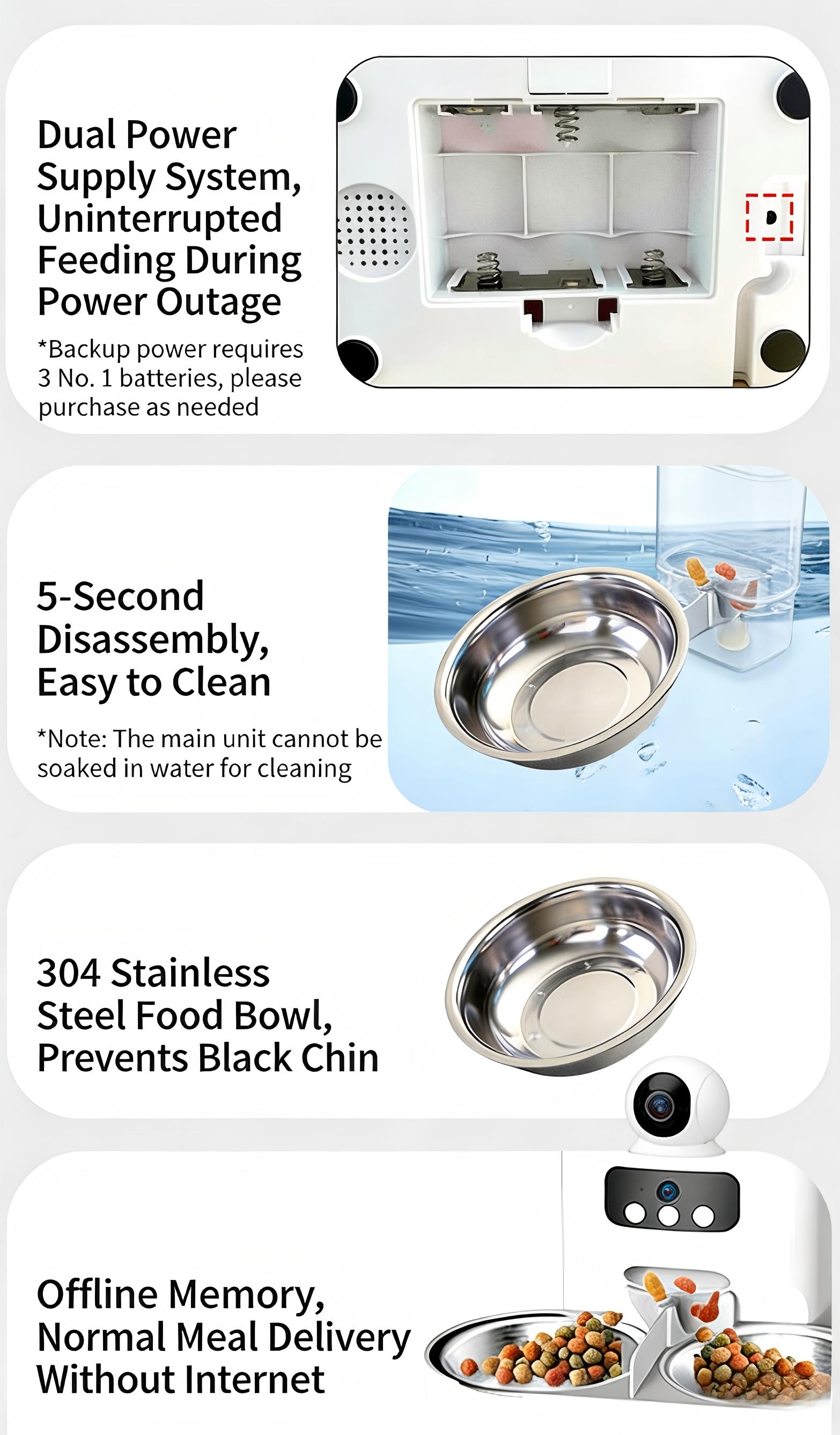 automatic feeder Pet automatic feeder, automatic feeding, intelligent feeder  WiFi enabled, video supported, 4.0L gallon