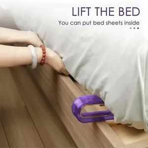 1pc Heavy Duty Mattress Lifter Tool Quick Lift & Hold - Bed Sheet Tucker Clips Easy Grip Paddle Design for Effortless Changing Sheets, Securing Bed Wedges and Making Thick Mattresses，Ergonomic Home Making