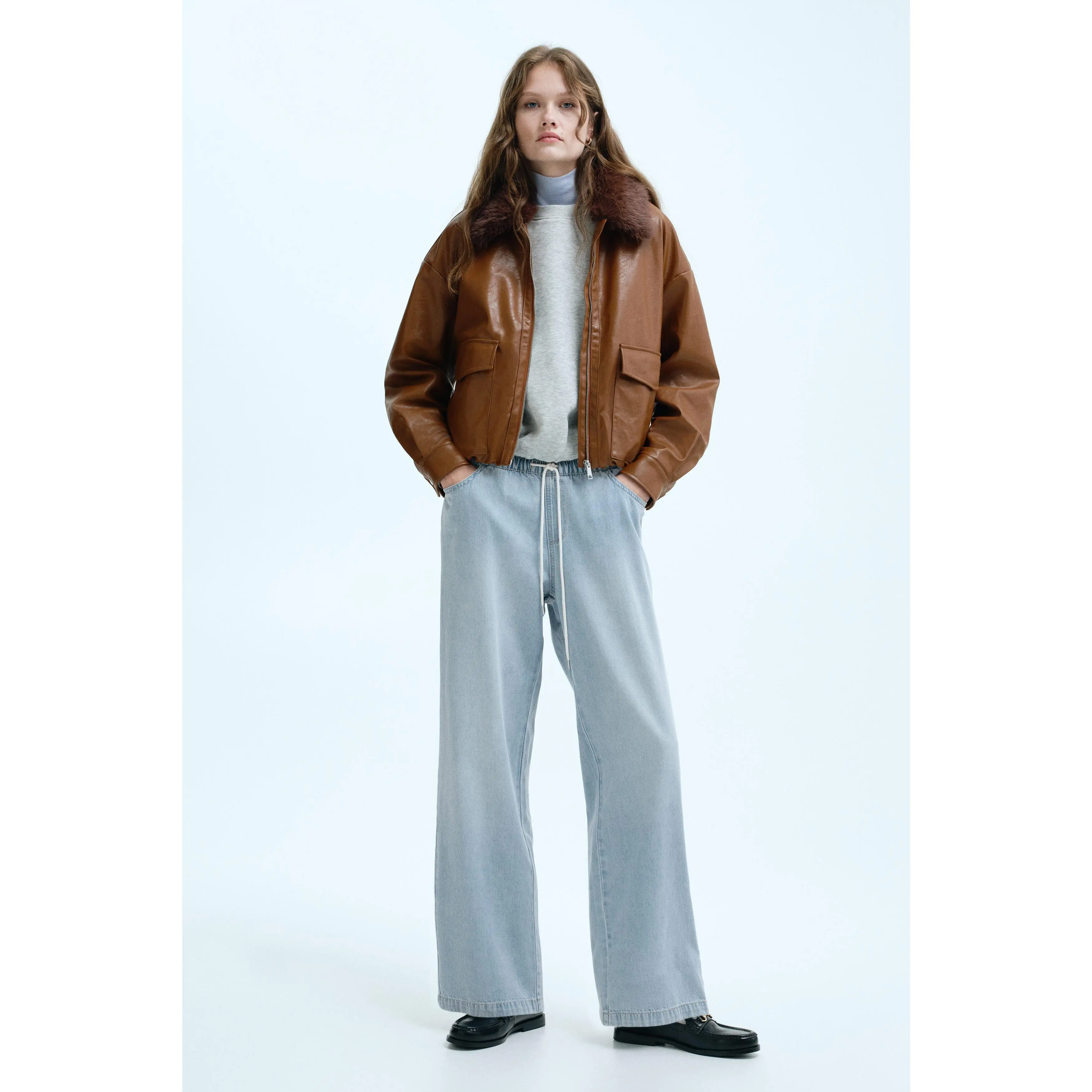 H&M Denim drawstring trousers H&M Denim drawstring trousers