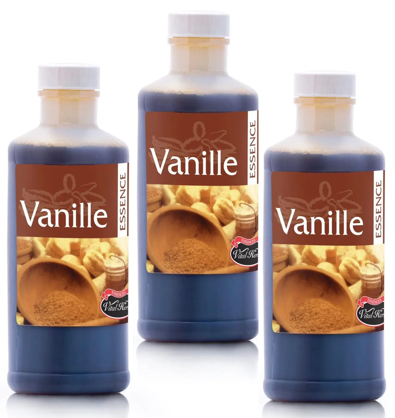 Vanille Essence - Pure Vanilla Extract for Baking & Cooking - 3 Bottles - Rich Flavor - Ideal for Desserts & Beverages