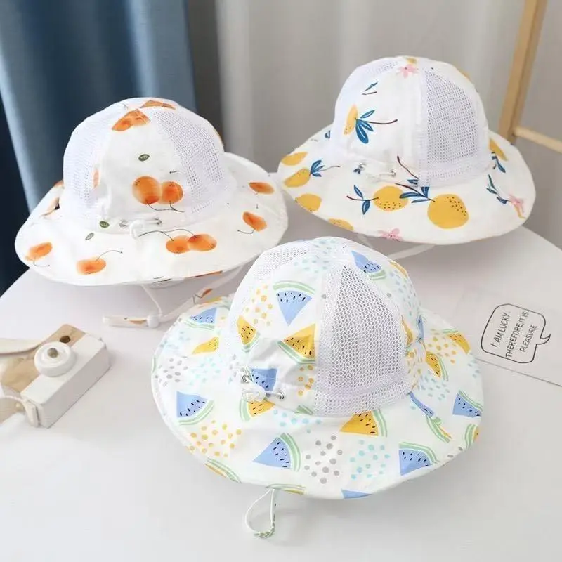 Thin Summer Baby Sun Hat, Viral Mesh Breathable Toddler Bucket Hat, UPF UV Protection Fisherman Cap For Infant Boys Girls, Hollow Mesh Design & Wide Brim Shade, Windproof Chin Strap Secure Fit, Ideal For Beach Trips, Park Walks, Family Vacations And Daily