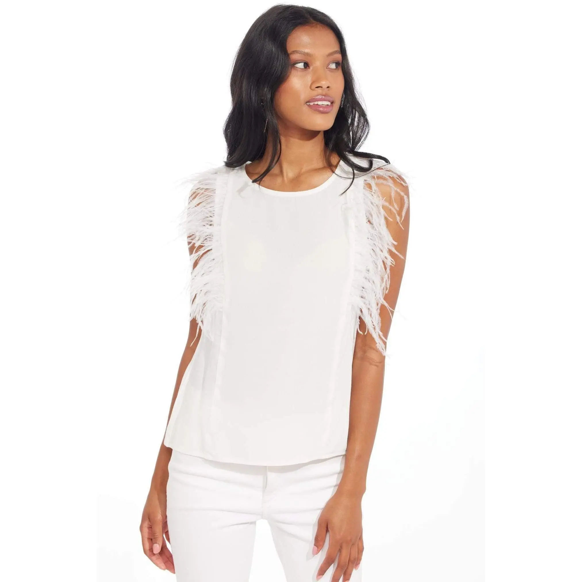 Feather Top - White