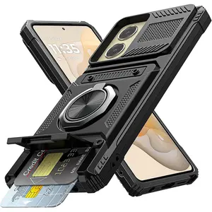Military Grade Armor Phone Case with Magnetic Ring Holder, Shockproof Phone Protective Cover, Phone Accessories Compatible with Motorola Moto G 5G 2024 Smartphone, Cellphone Casing, Shockproof Protector