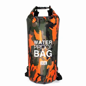 PVC Outdoor Sports Camouflage Waterproof Bag, Multi-Functional Drying Bag, Portable Rafting Pouch, Suitable for Boating, Swimming, Camping, Hiking