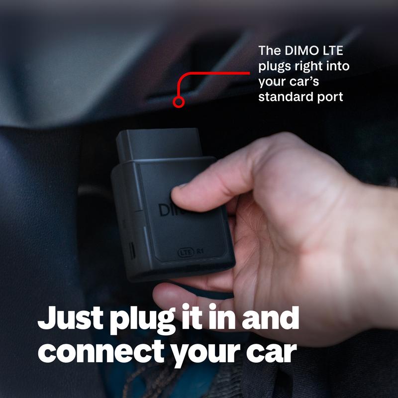 DIMO GPS Vehicle Tracker with Real-Time Location | OBD2 Wireless Scanner, AI-Powered Diagnostic Tool for Check Engine Light & 9000+ Error Codes | Track Driving Habits, Battery & Fuel Usage