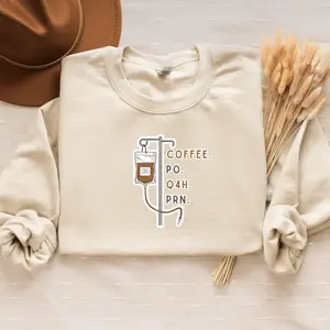 Coffee IV Crewneck Sweatshirt - Cozy Coffee Lover Gift for Nurses, PAs, Doctors, and Healthcare Heroes