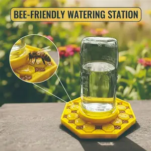 Bee Feeder with Stand, Garden Bee Water Feeder for Patio Yard Bee Drinking Station