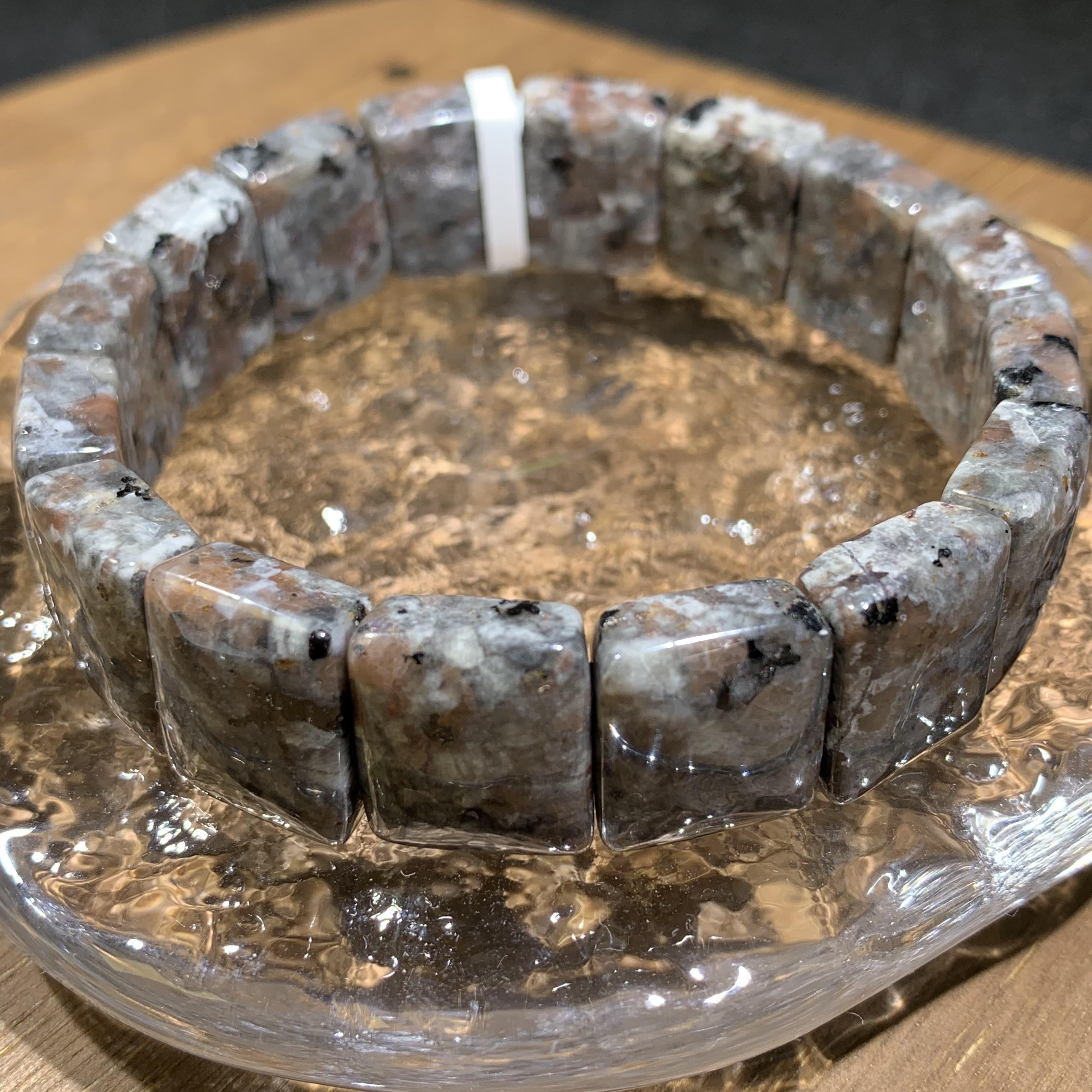 【Yooperlite】Yooperlite Handmade Elastic Bead Bracelet Bracelet for Men and Women, Enhancing Positive Energy