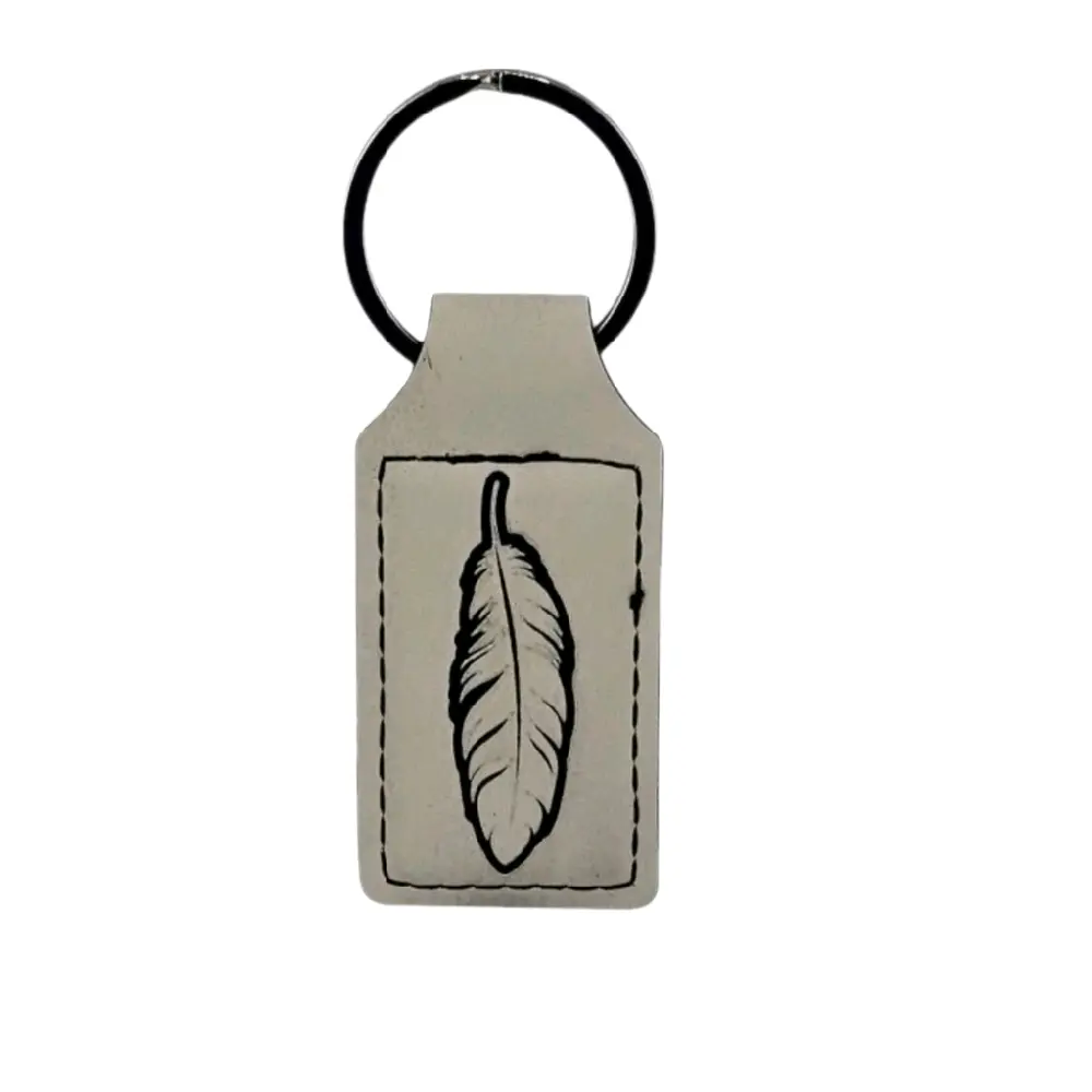 Glow In The Dark, Engraved Leatherette Keychain