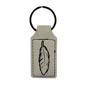 Glow In The Dark, Engraved Leatherette Keychain