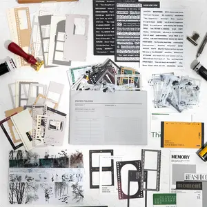 Scrapbooking & Journal Making Material Paper, 80 Sheets/bag Romantic Series Scrapbooking & Journal Making Sticker, DIY Decorative Paper for Scrapbooking & Journal Making Art Stickers