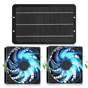 15W Solar Exhaust Fans for Chicken Coop, 3500RPM High-Velocity Solar Panel Kit with Dual , IP65 Waterproof Auto On/ Off Air Ventilation Solar Power for Shed, Greenhouse, Pet Houses, Chicken Coop