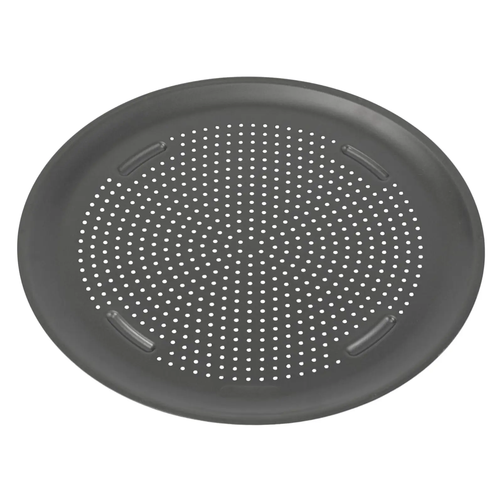 15.75-Inch Perforated Nonstick Pizza Pan, Carbon Steel Pizza Baking Tray with Cutting Guides, Insulated Round Pizza Pan for Homemade Pizza, Gray