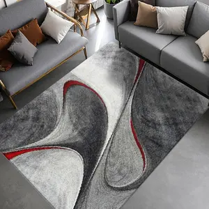 Velvet + soft and comfortable modern abstract art texture pattern printed carpet, home decoration carpet, living room large carpet, sofa cushion, entrance mat, coffee table mat, bedroom carpet, bedside carpet, Modern Geometric Rug