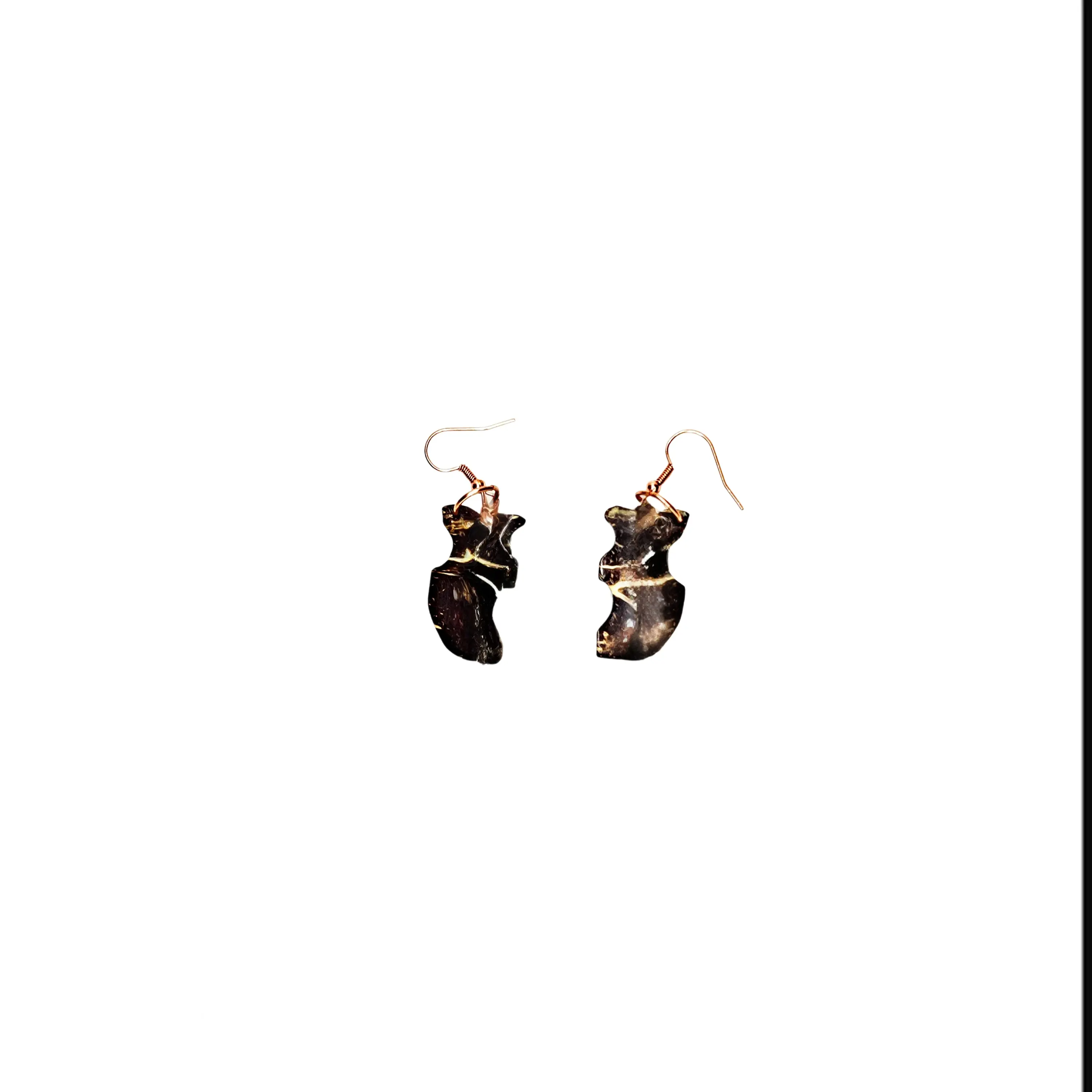 Coconut Shell Earring Handcrafted Artisanal Design Repurposed Materials Unique One-of-a-Kind Pieces for Women Eco-Friendly Sustainable Wearable Art