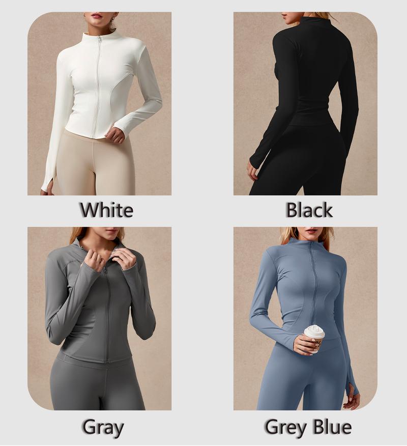 NcmRyu Womens Zip Up Jacket and Flare Yoga Pants Set Long Sleeve Sportswear for Running Yoga Gym Slim Fit Stretch Fabric