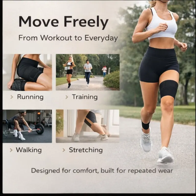 Breathable Leg Guard for Sports, Anti-Sweat Thigh Protector, Muscle Support Gear, Comfortable Athletic Protection Accessory
